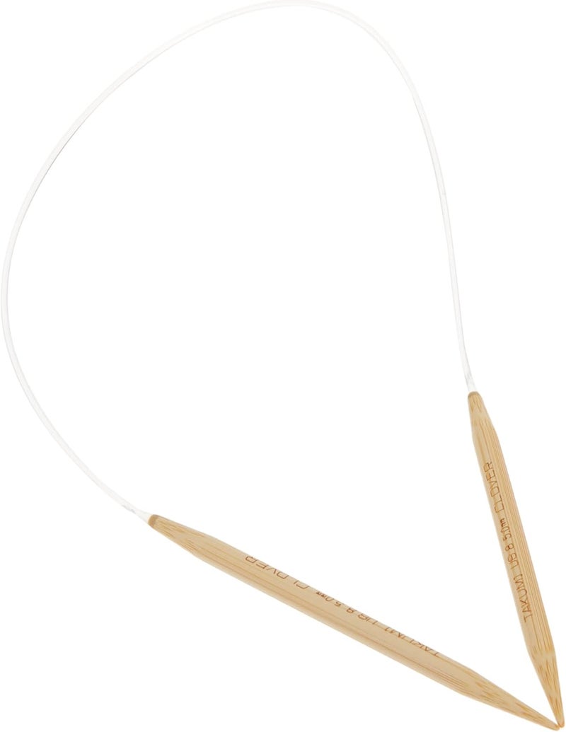 ã‚¯ãƒ­ãƒãƒ¼(Clover) 3016/16-08 Takumi Bamboo Circular 16-Inch Knitting Needles, Size 8 - Image 1